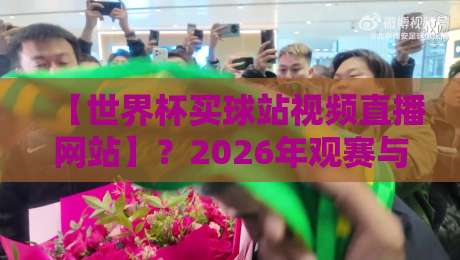 【世界杯买球站视频直播网站】？2026年观赛与投注的终极指南