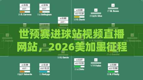 世预赛进球站视频直播网站，2026美加墨征程你该盯紧这几个平台