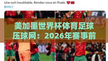 美加墨世界杯体育足球压球网：2026年赛事前瞻与预测平台推荐