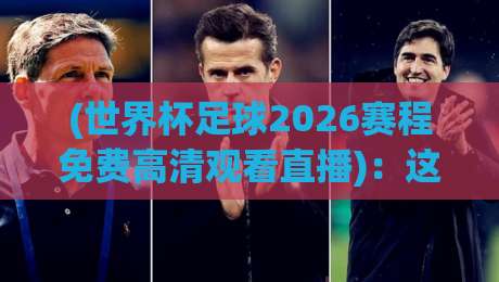 (世界杯足球2026赛程免费高清观看直播)：这份观赛指南全网最全，不看你亏大了